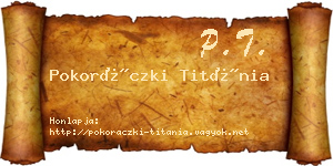Pokoráczki Titánia névjegykártya